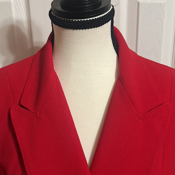Liz Claiborne Petite Collection Deep Red Blazer Button Up Jacket Size 6P New tag - Picture 5 of 10